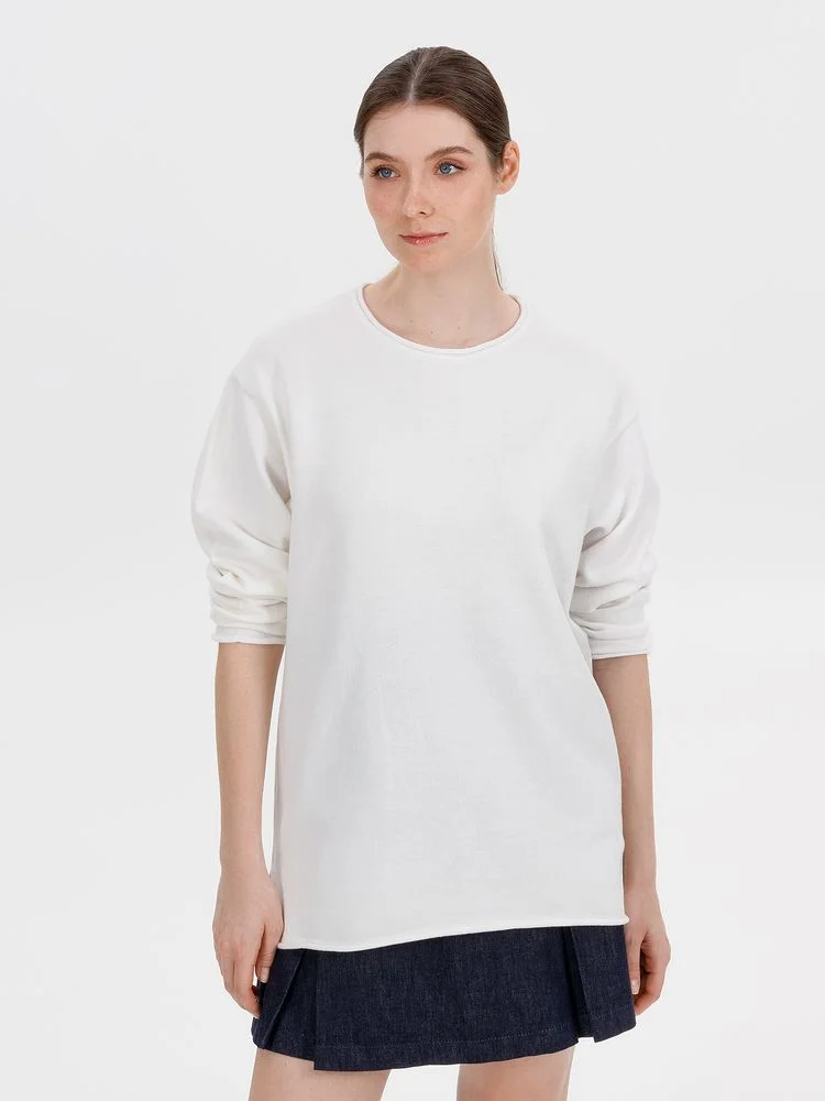 Лонгслив унисекс Siluetti Fuori молочно-белый - фото 4