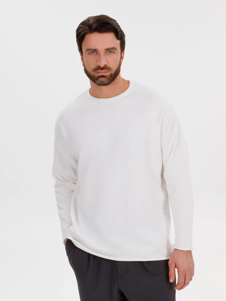 Лонгслив унисекс Siluetti Fuori молочно-белый - фото 9