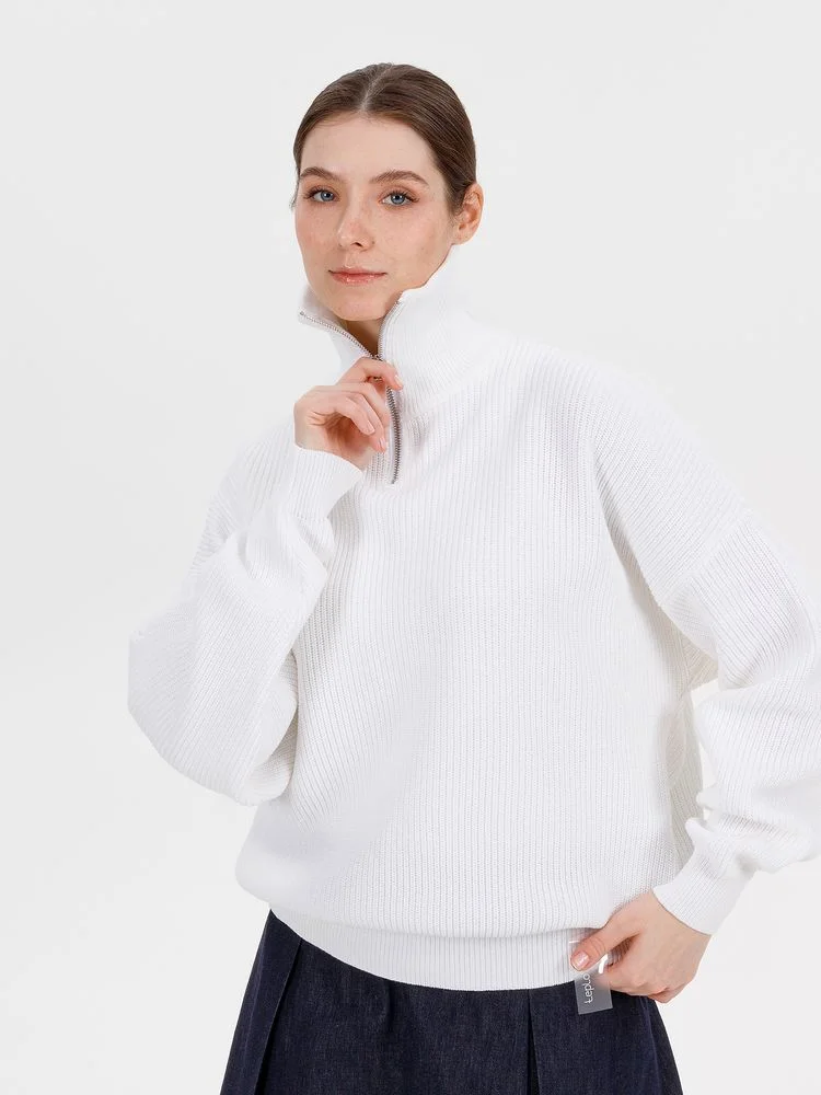 Джемпер Siluetti Birne, молочно-белый - фото 4