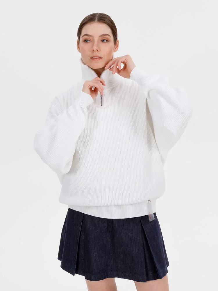 Джемпер Siluetti Birne, молочно-белый - фото 5