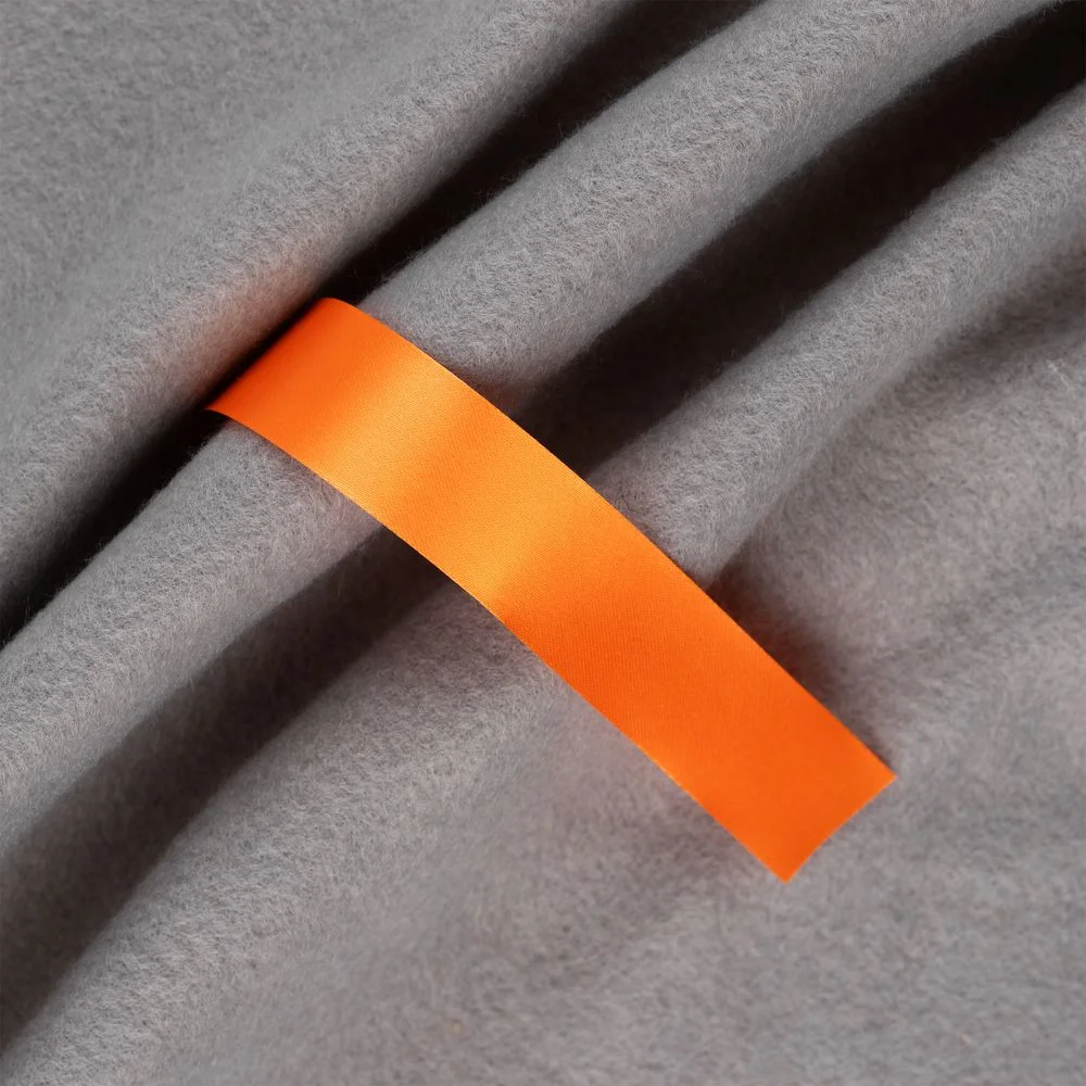 Лента сатиновая Satin 20 XL оранжевая 170 см - фото 1