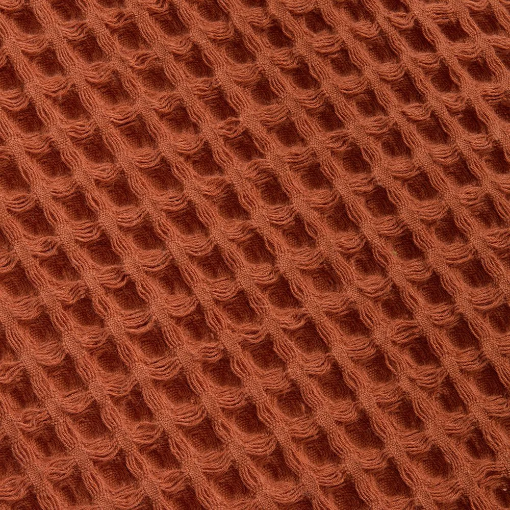 Плед вафельный Elenglect оранжевый - фото 3