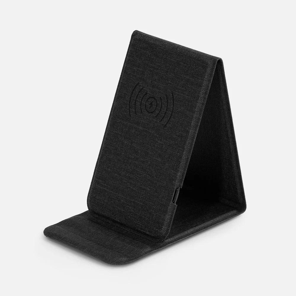 Подставка для смартфона с беспроводной зарядкой Kickstand серая - фото 2