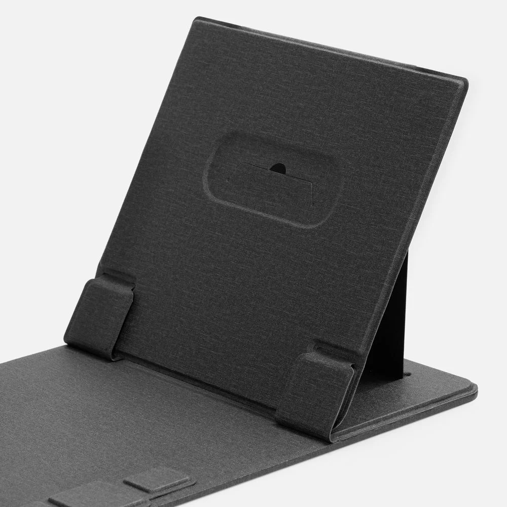 Складной стол для ноутбука с беспроводной зарядкой Kickstand Table серый - фото 4