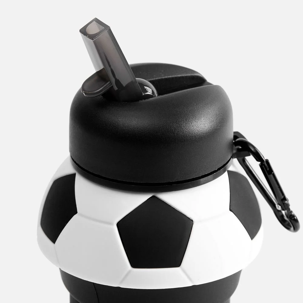 Складная бутылка для воды Football Flex белая с черным - фото 4