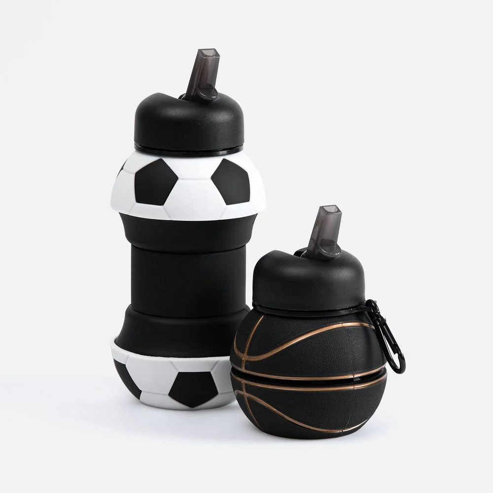 Складная бутылка для воды Football Flex белая с черным - фото 8