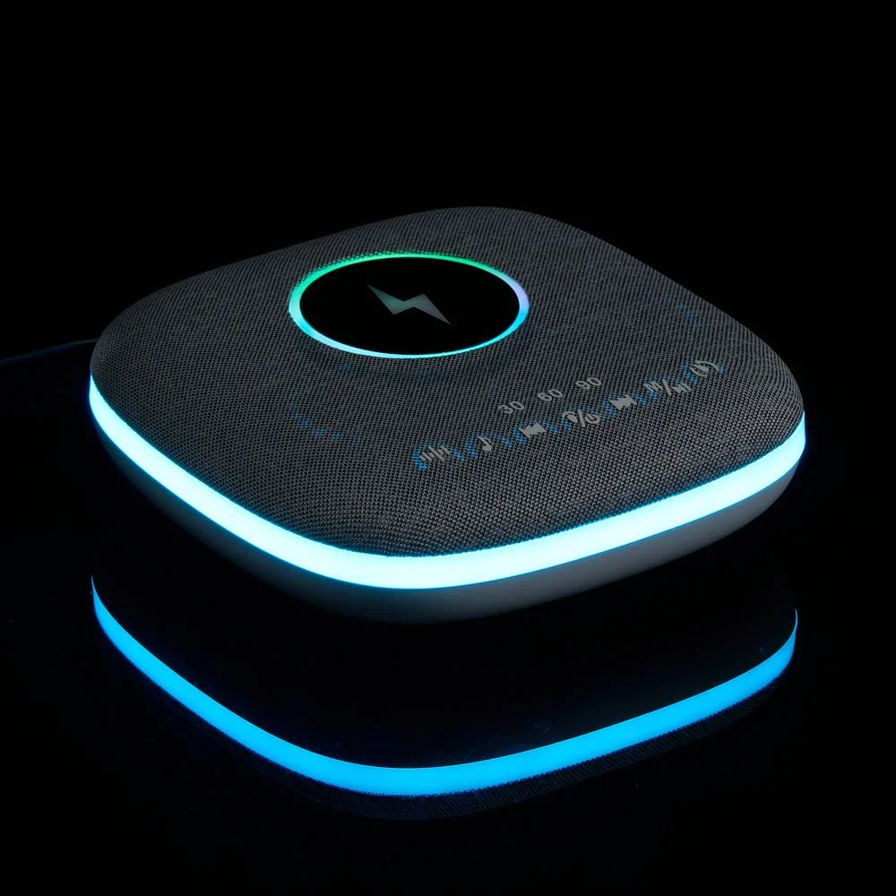 Bluetooth-колонка с беспроводной зарядкой и подсветкой Terrafonic серая - фото 10