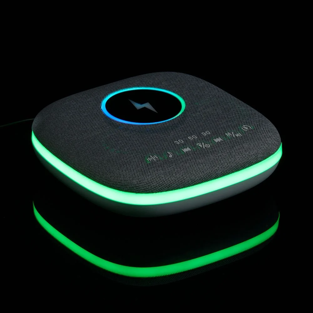 Bluetooth-колонка с беспроводной зарядкой и подсветкой Terrafonic серая - фото 12