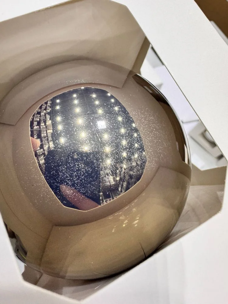 Оформительский шар Finery, 10 см, глянцевый серебристый - фото 3