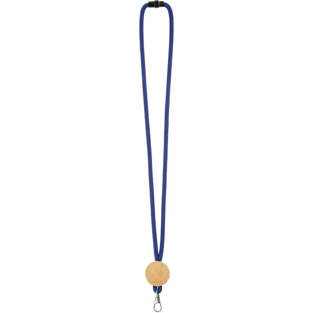 Шнурок для бейджа Tube Wood синий - фото 2