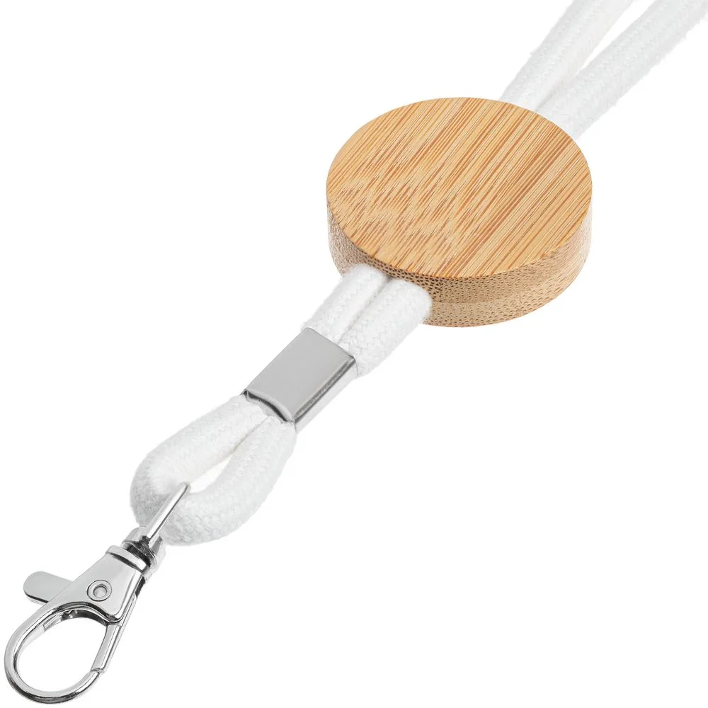 Шнурок для бейджа Tube Wood белый - фото 3