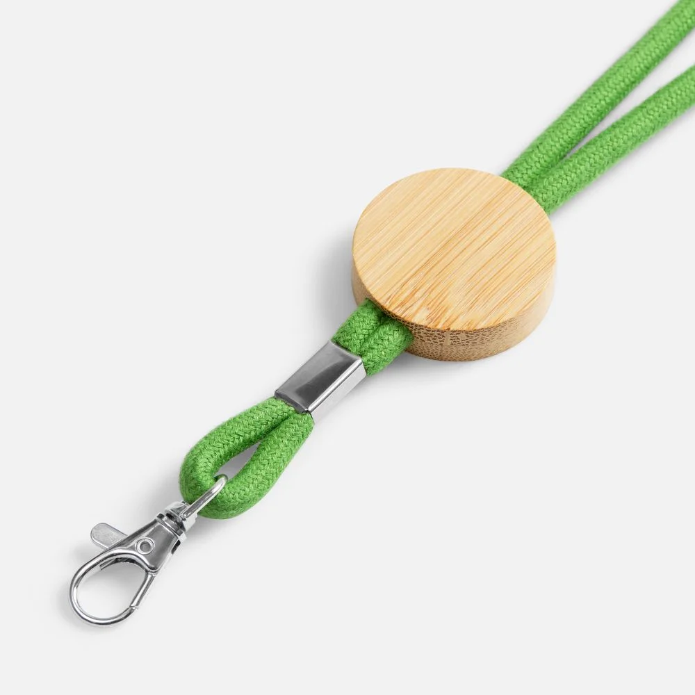 Шнурок для бейджа Tube Wood, зеленый - фото 3