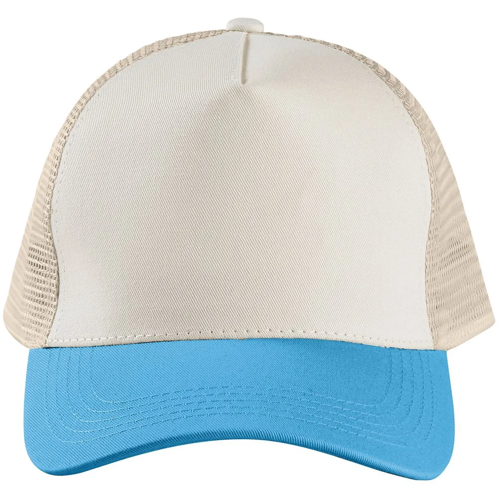 Бейсболка Blink, бежевая с бирюзовым - фото 2