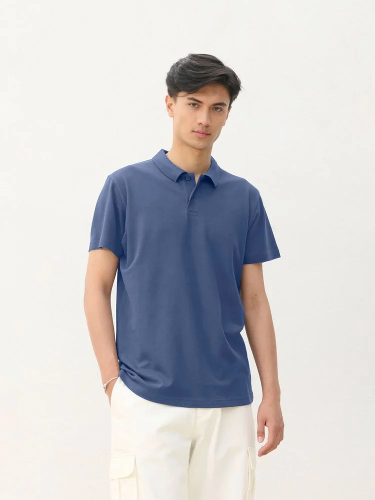 Рубашка поло унисекс Pulse серый меланж - фото 4