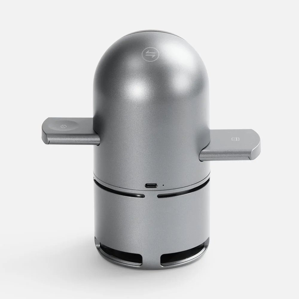 Bluetooth-колонка с беспроводной зарядкой Droid серая - фото 4