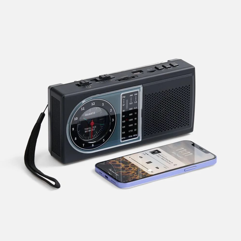 Bluetooth-колонка с радио Comradio черная - фото 3