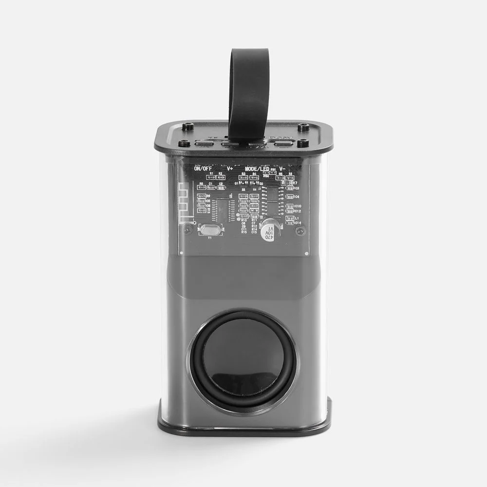 Bluetooth-колонка с подсветкой Groove серая - фото 2