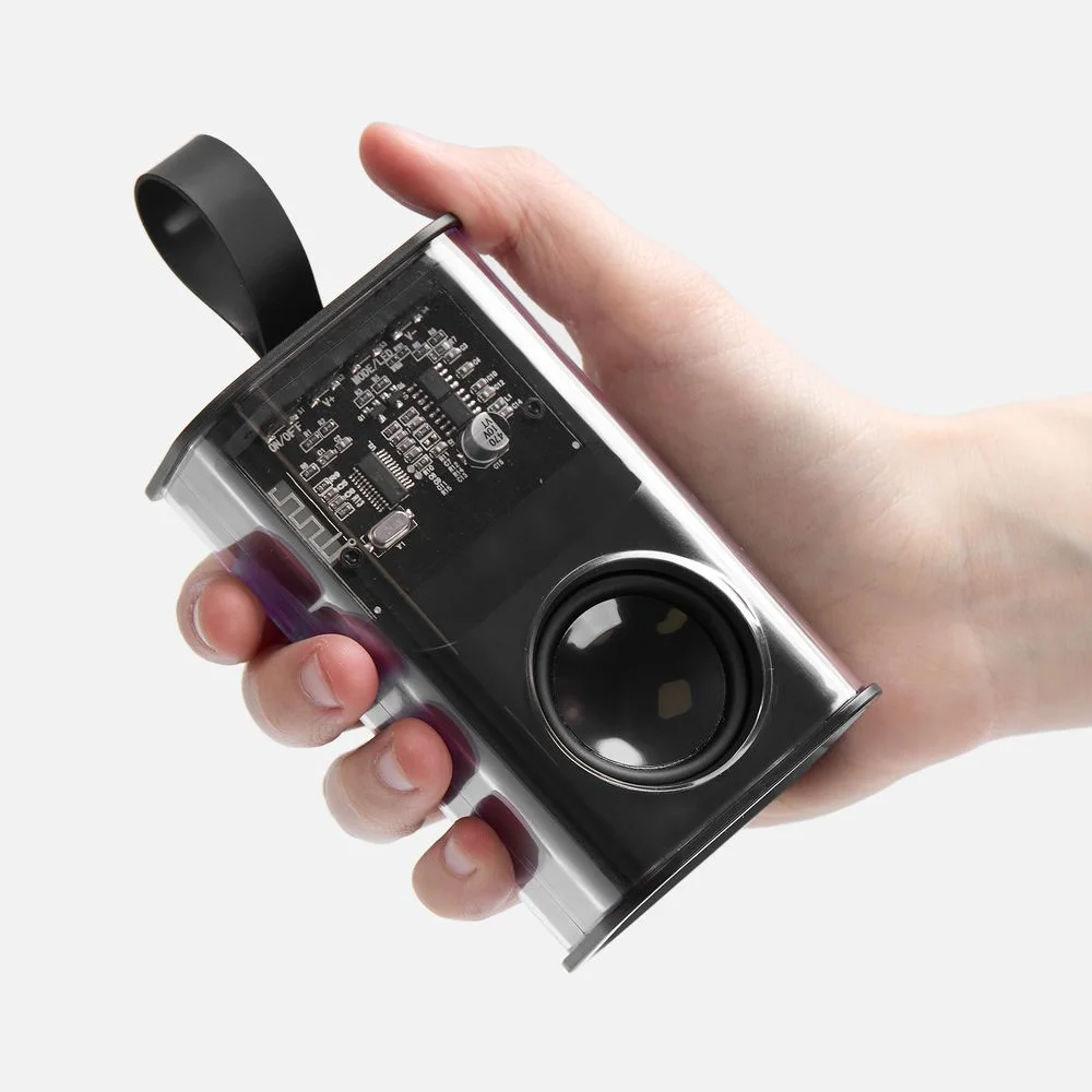 Bluetooth-колонка с подсветкой Groove серая - фото 6