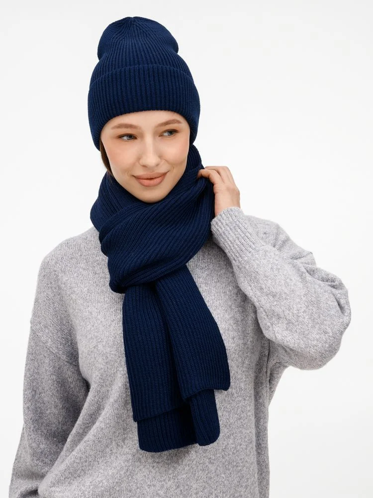 Шапка Nobilis Mono темно-синяя - фото 8