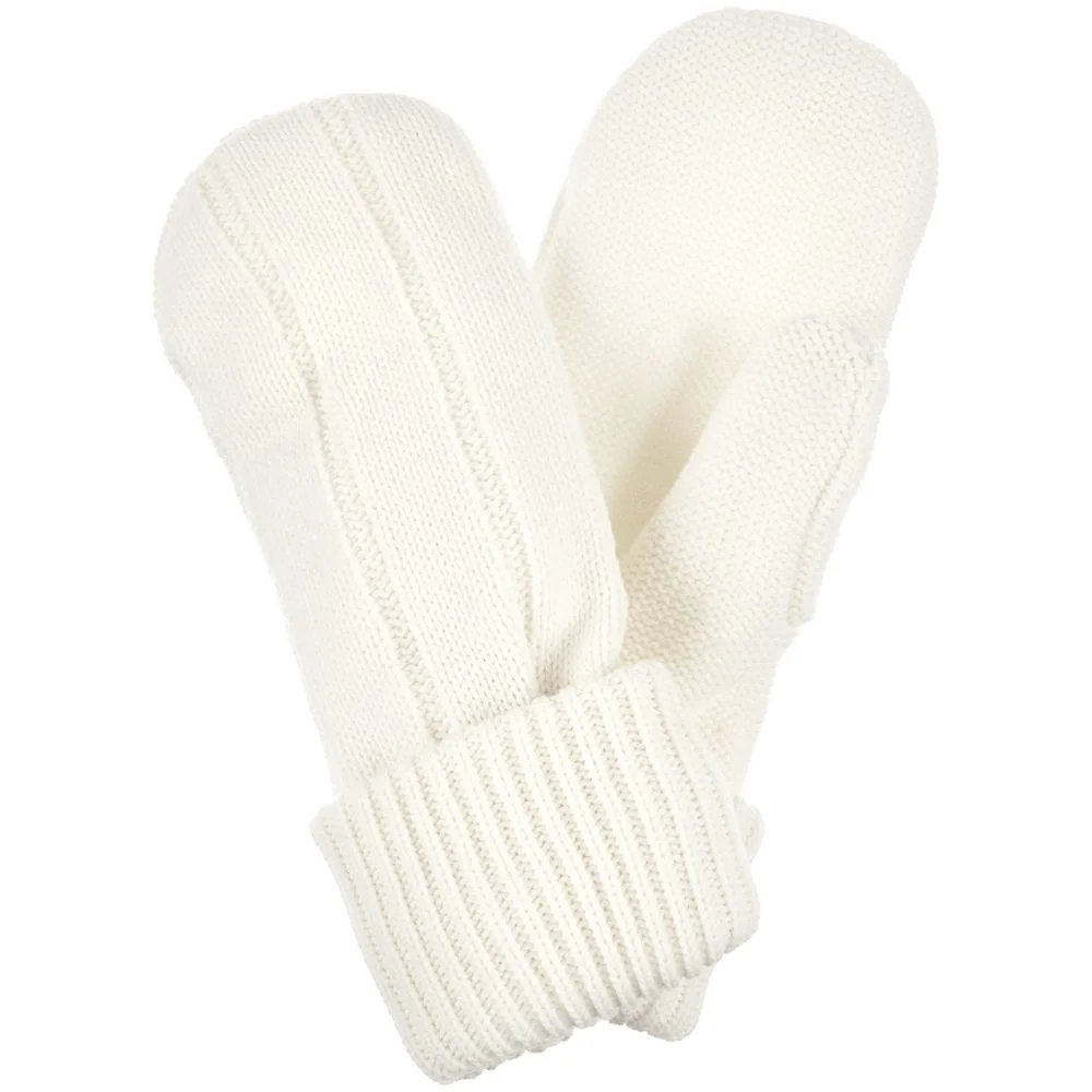 Варежки Knit Beat белые молочные - фото 2