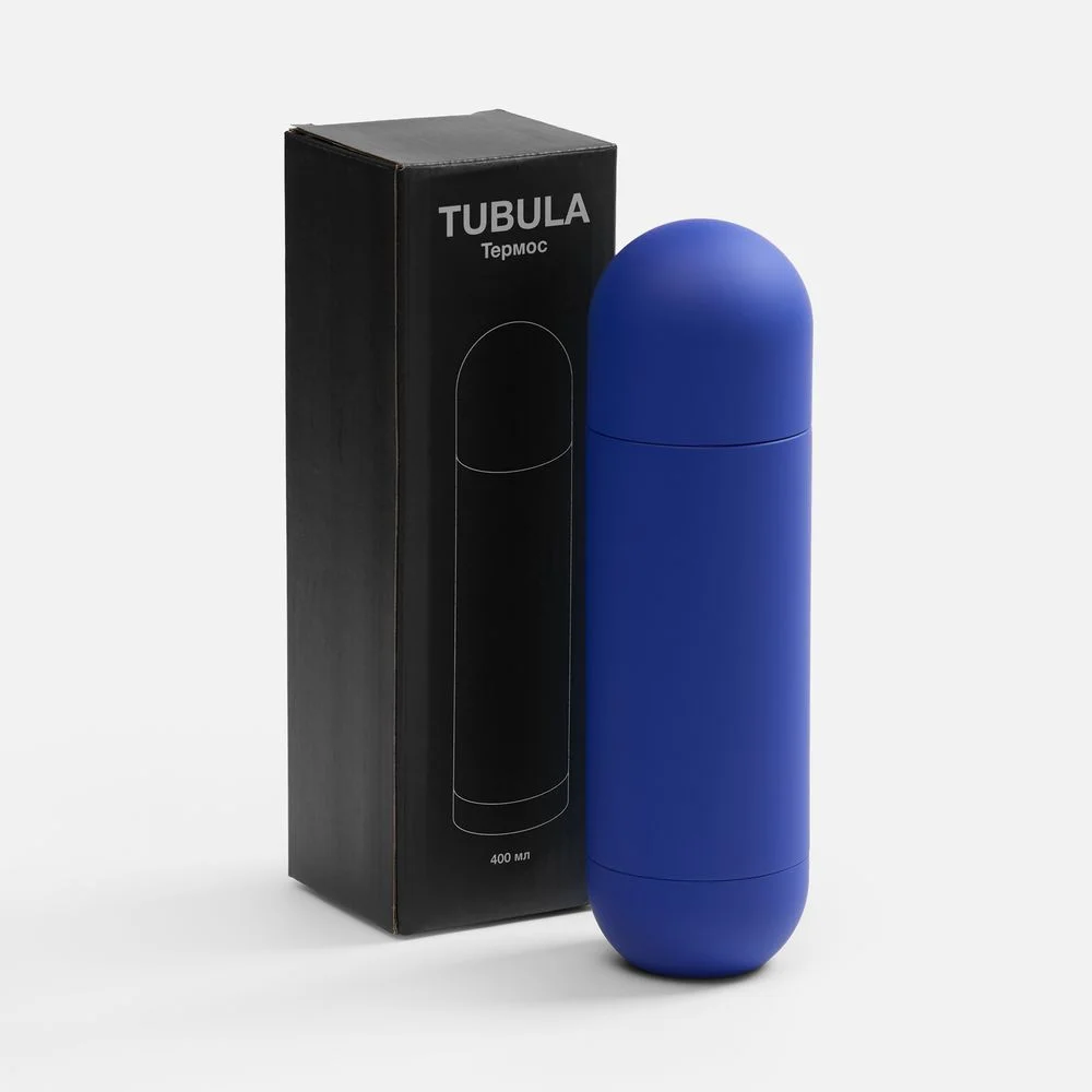 Термос Tubula Soft Touch синий - фото 10