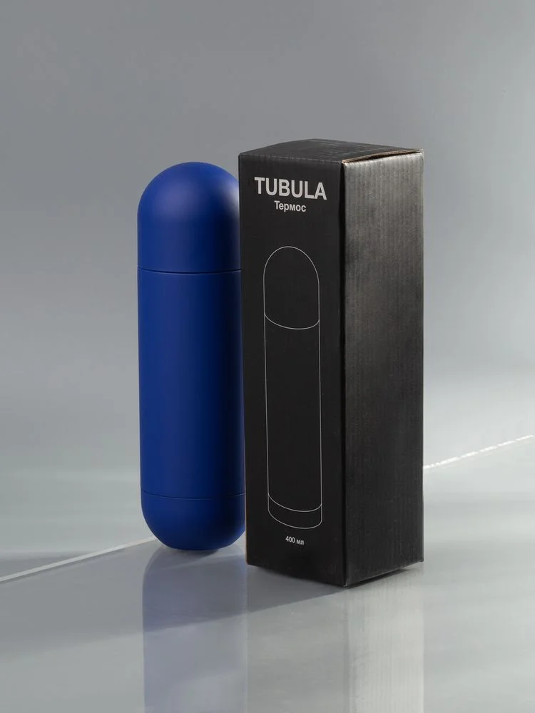 Термос Tubula Soft Touch синий - фото 6