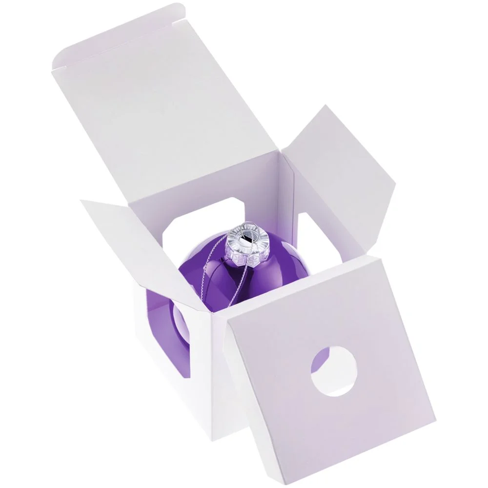 Елочный шар Finery Gloss 8 см глянцевый фиолетовый - фото 4