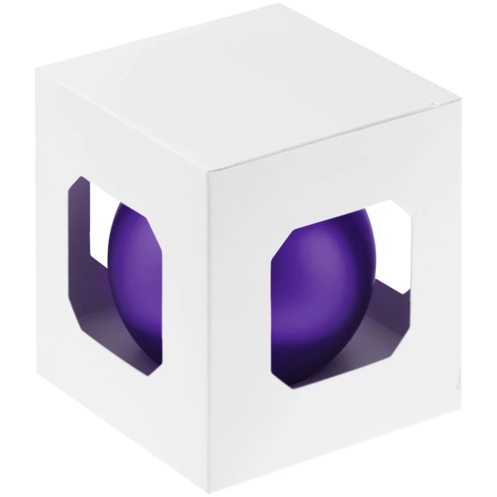 Елочный шар Finery Matt 8 см матовый фиолетовый - фото 2