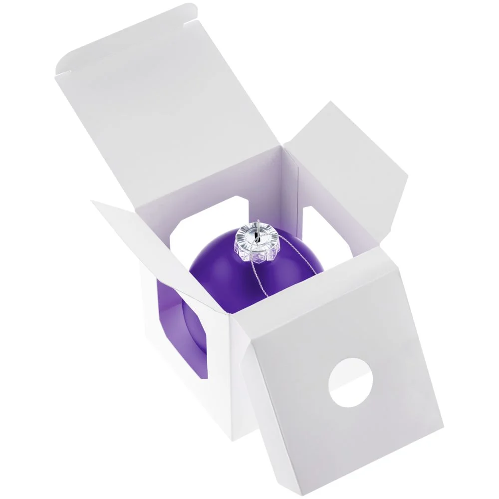 Елочный шар Finery Matt 8 см матовый фиолетовый - фото 4