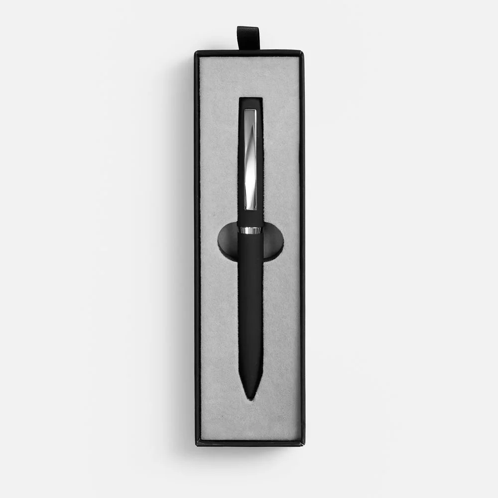 Ручка шариковая Bolt Soft Touch в футляре черная - фото 2