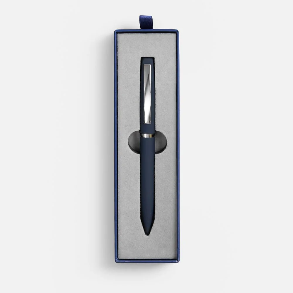 Ручка шариковая Bolt Soft Touch в футляре синяя - фото 2
