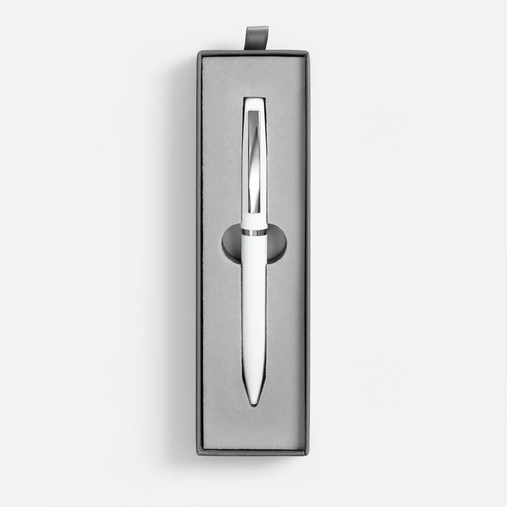 Ручка шариковая Bolt Soft Touch в футляре белая - фото 2