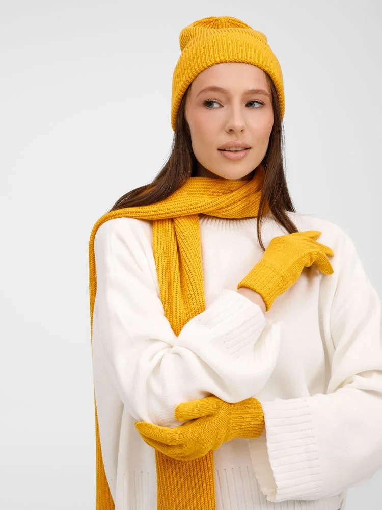 Перчатки Nobilis Mono желтые медовые - фото 4