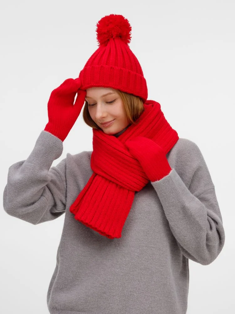 Варежки HappyGo красные - фото 2