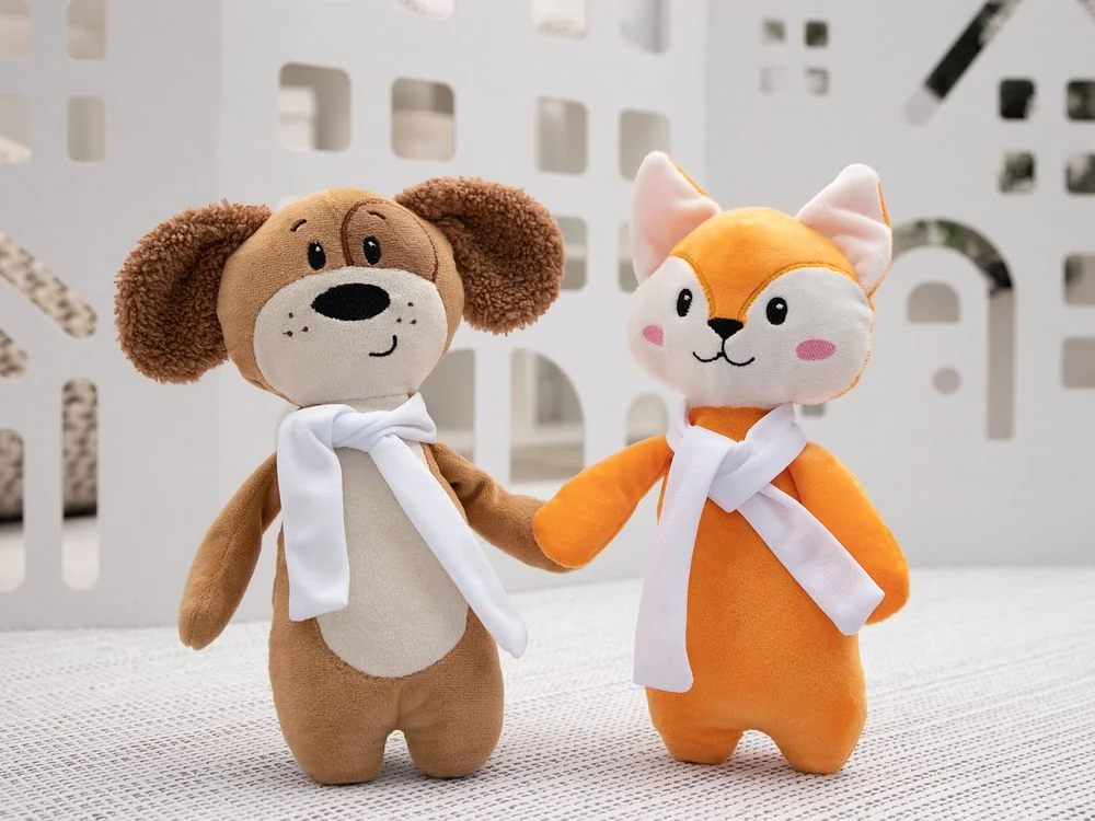 Мягкая игрушка Beastie Toys собачка с белым шарфом - фото 5