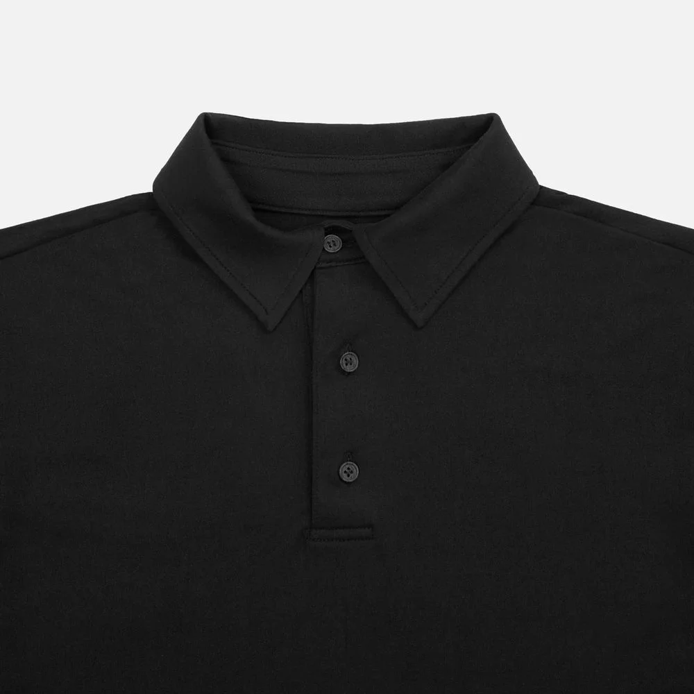 Рубашка поло унисекс Senti черная - фото 4