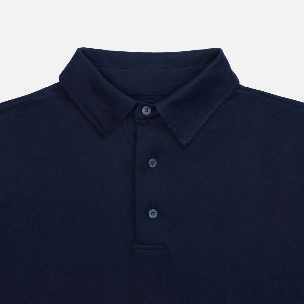 Рубашка поло унисекс Senti темно-синяя - фото 4