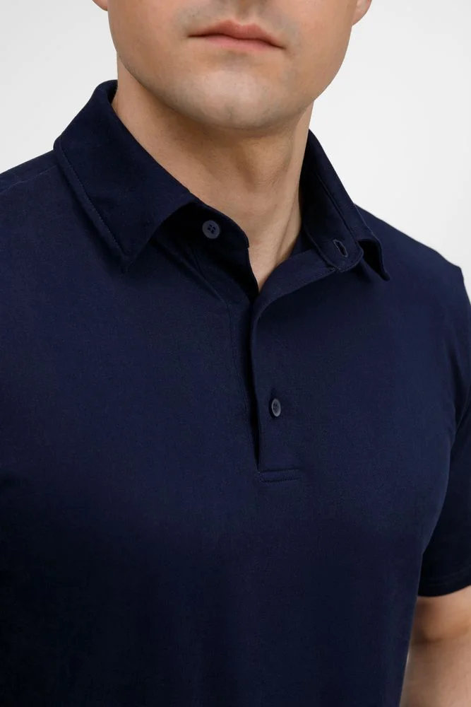 Рубашка поло унисекс Senti темно-синяя - фото 7