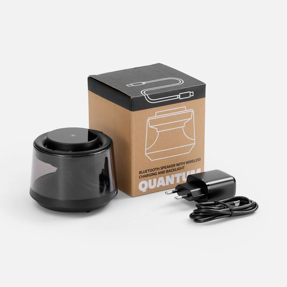 Bluetooth-колонка с подсветкой и беспроводной зарядкой Quantium черная - фото 5
