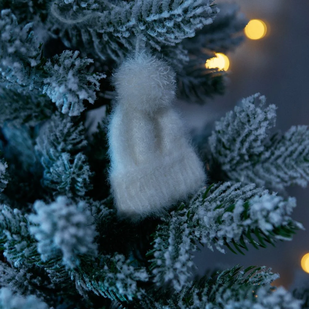 Подвеска на елку «Вьюжка», шапочка, белая - фото 3