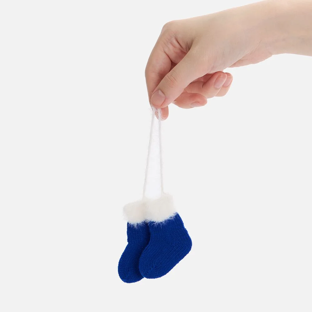 Подвеска на елку «Вьюжка», носочки, синяя - фото 2