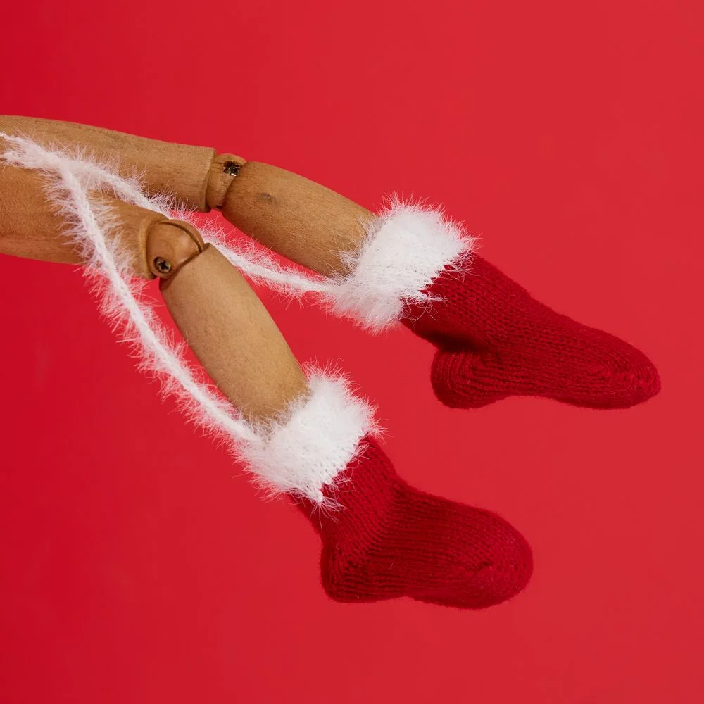 Подвеска на елку «Вьюжка», носочки, красная - фото 7