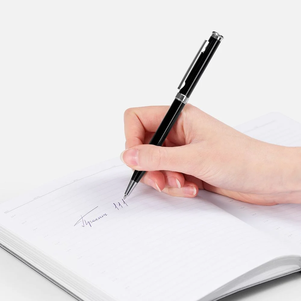 Ручка шариковая Finn Chrome, черная - фото 4