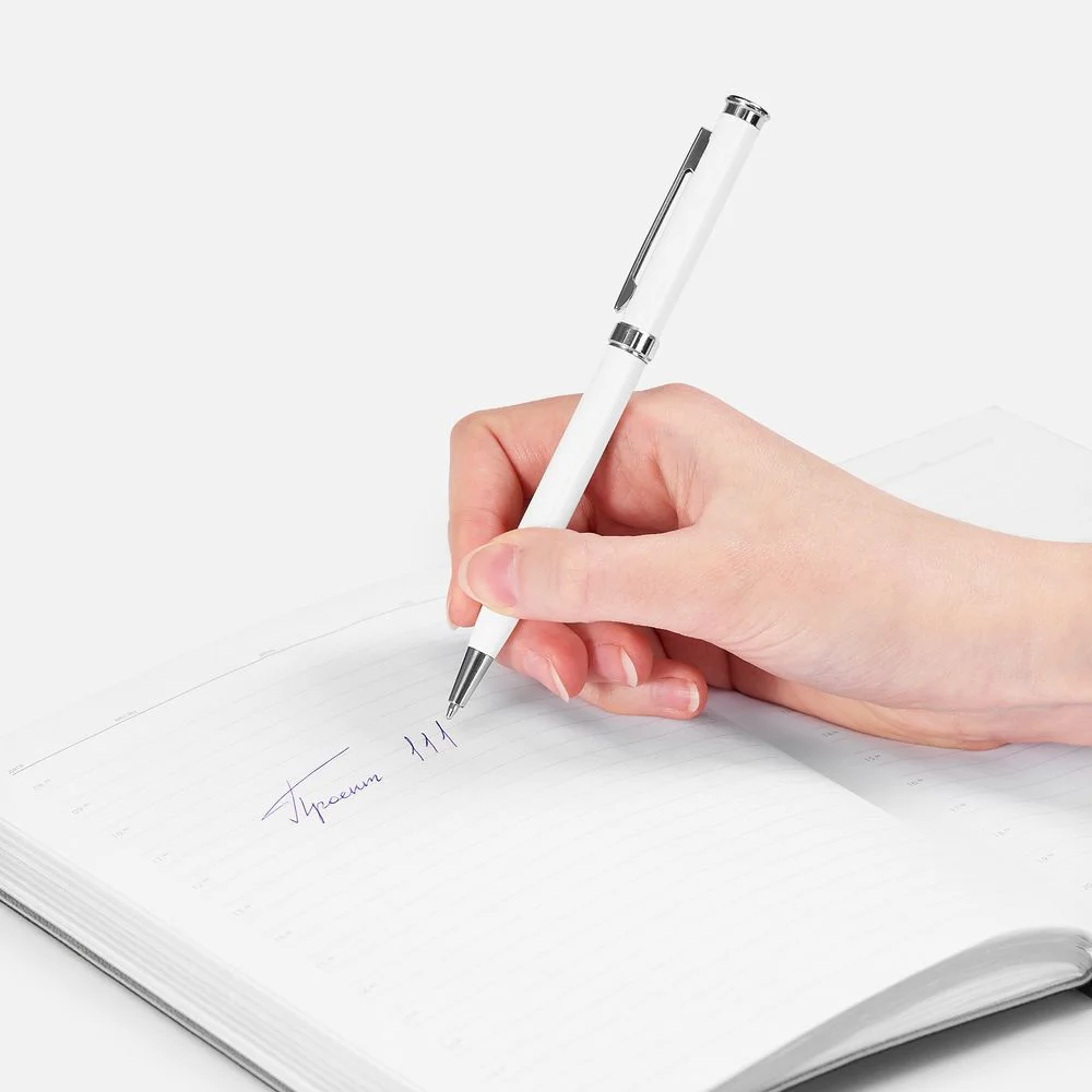 Ручка шариковая Finn Chrome, белая - фото 4