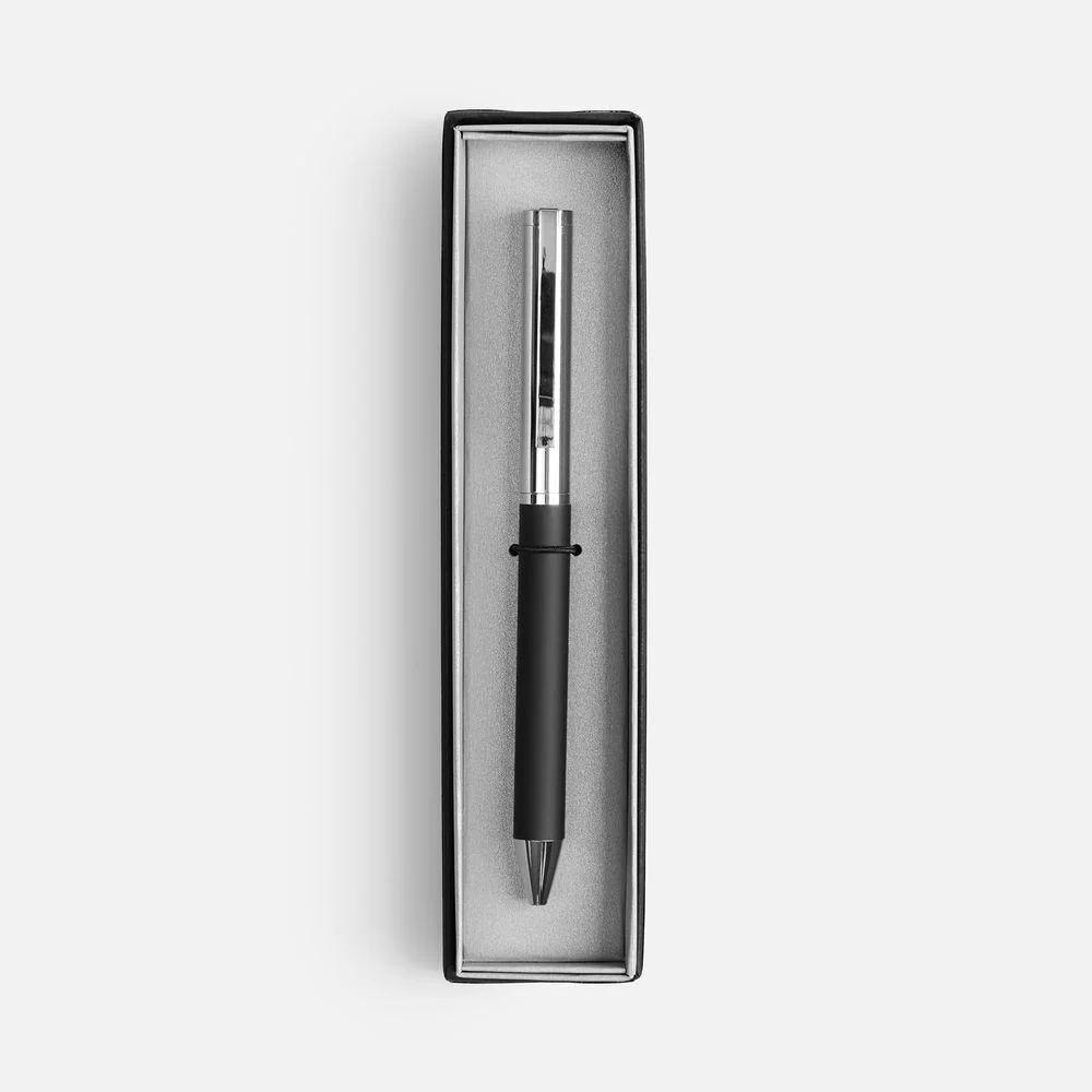 Ручка шариковая Eyeshot Soft Touch в футляре черная - фото 2