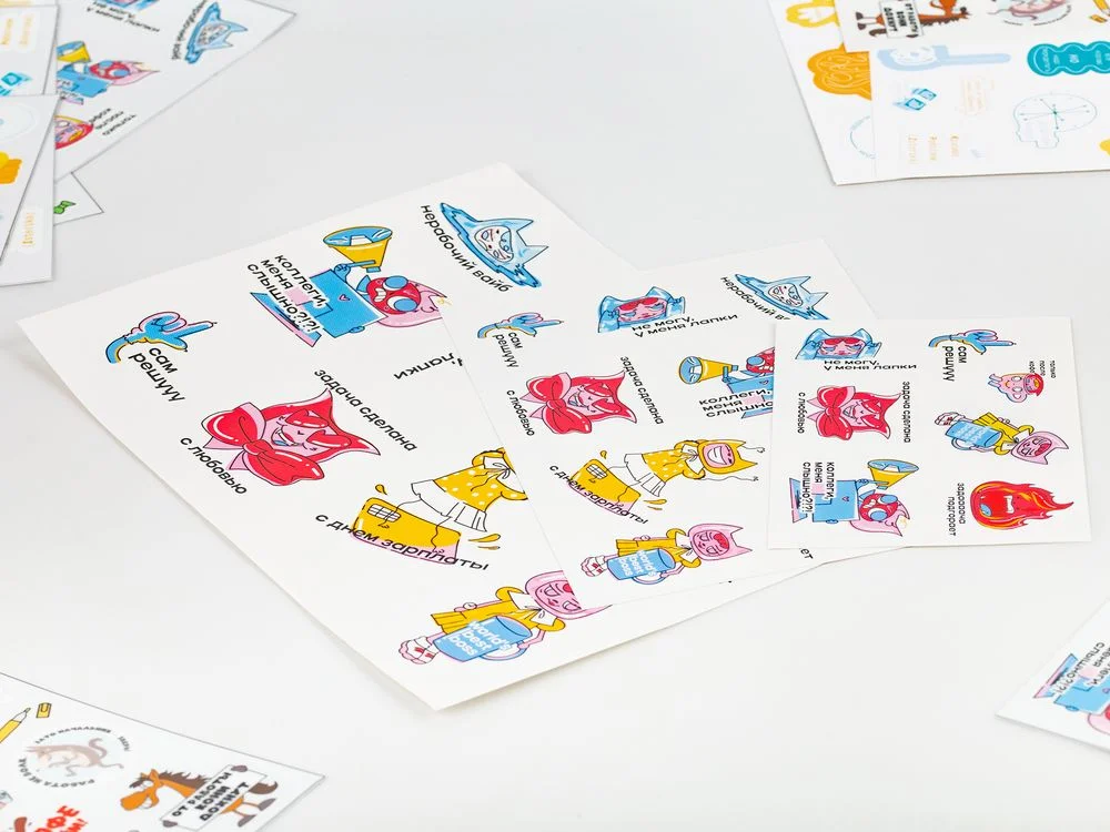 Наклейки бумажные Sticker Pack на заказ S - фото 2