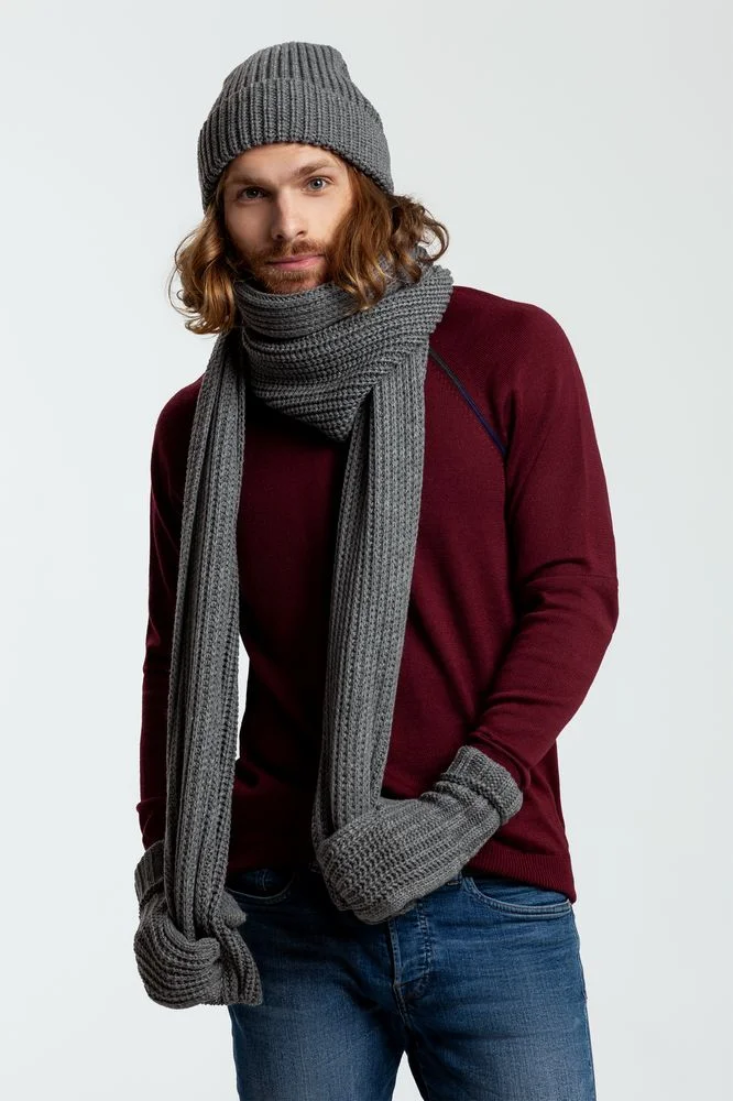 Варежки Nordkyn, серый меланж (эбонит) - фото 4