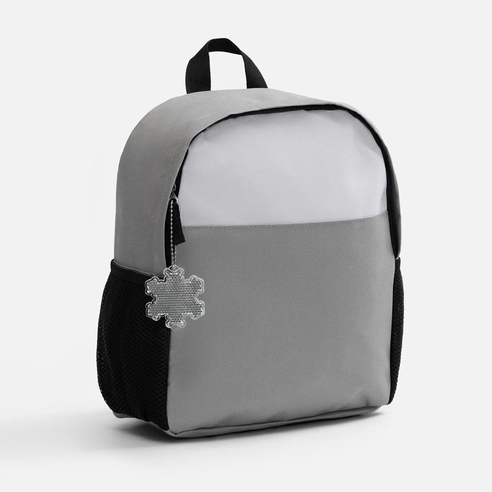 Пешеходный светоотражатель с цепочкой «Снежинка», белый - фото 2