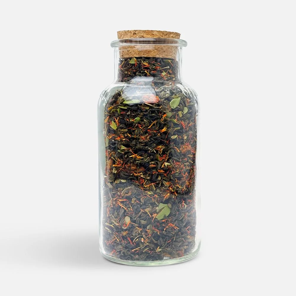 Чай Сокочай с соком ананаса с вишней цветками и коркой граната и лемонграссом - фото 10