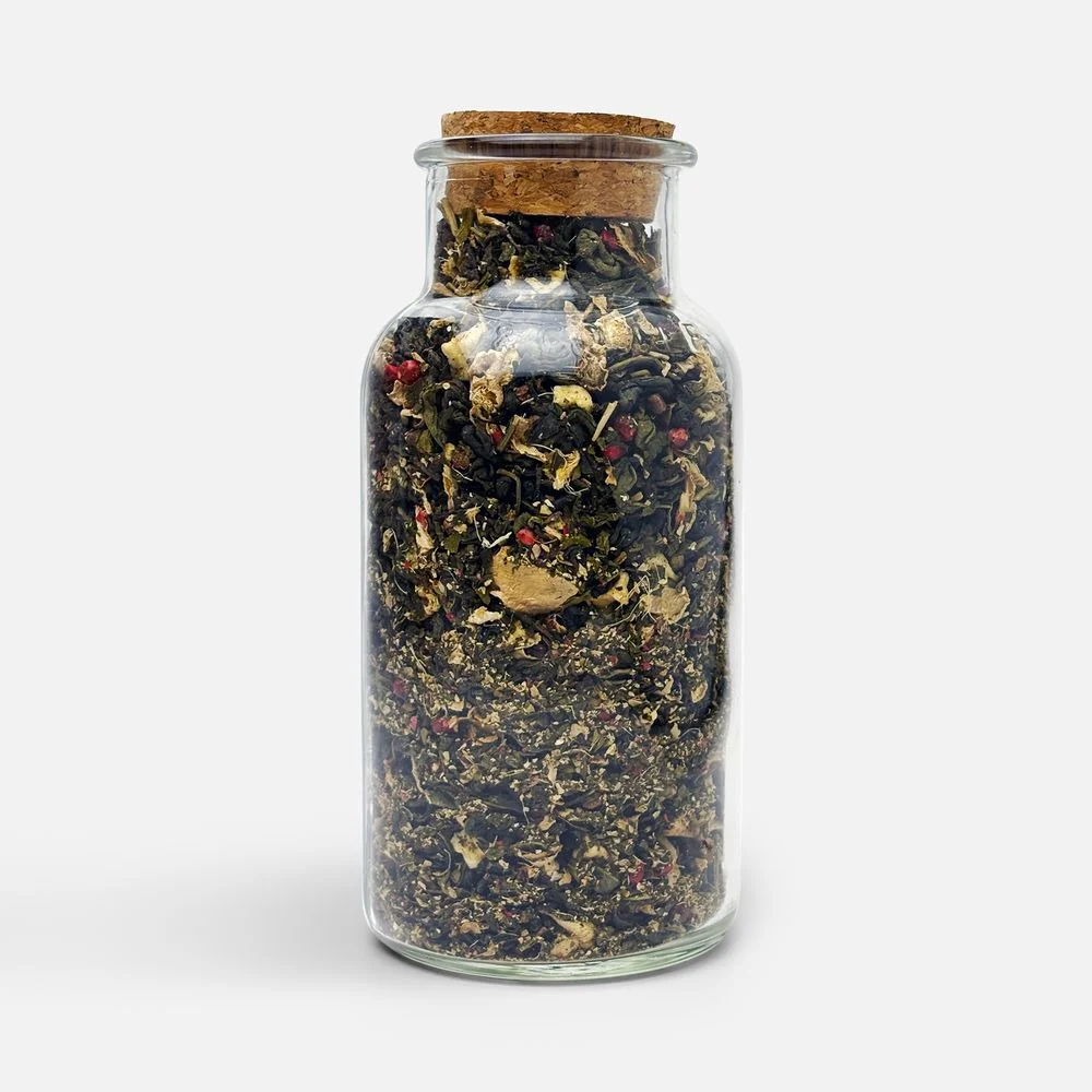 Чай Сокочай с соком ананаса с вишней цветками и коркой граната и лемонграссом - фото 11